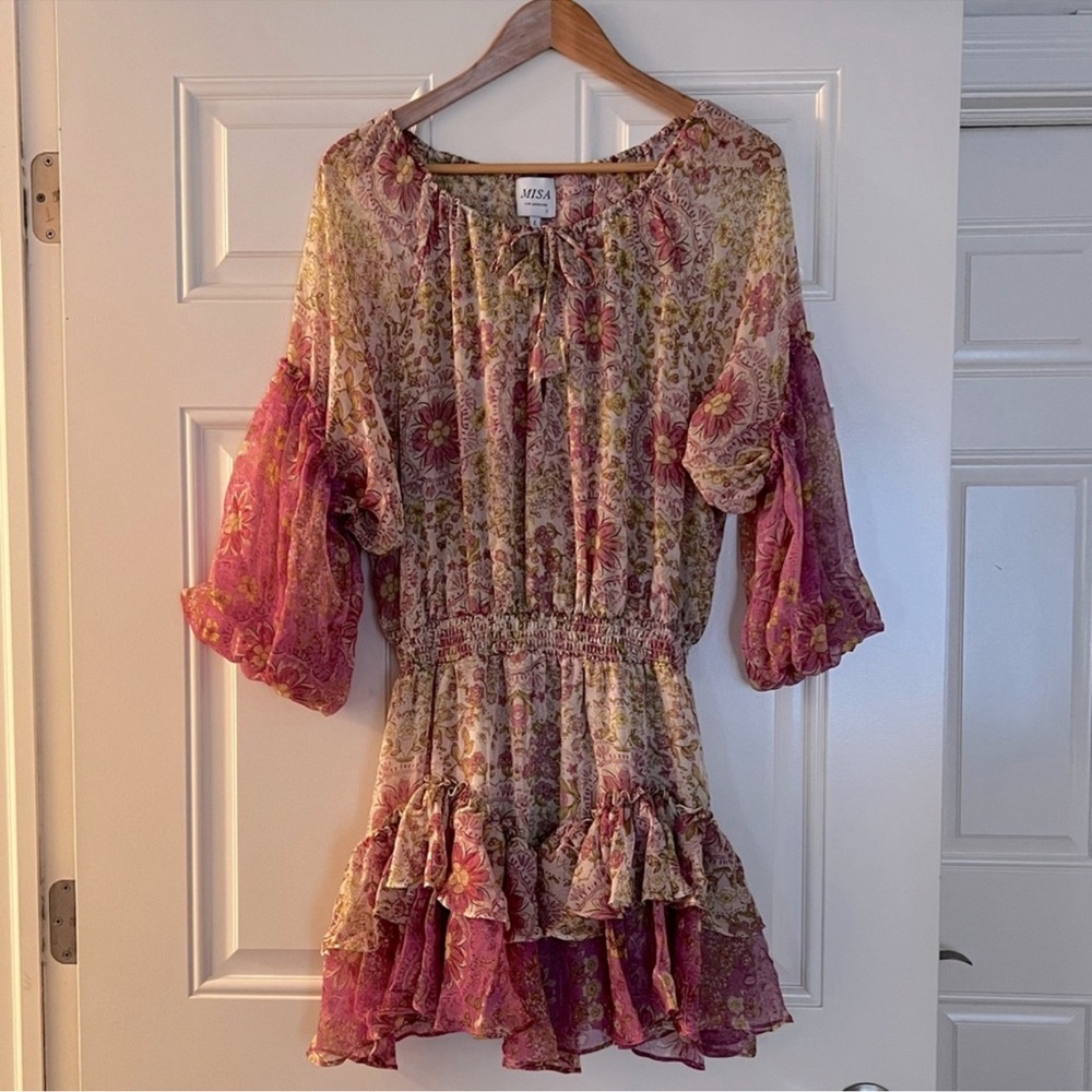 Misa Los Angeles - Viviana Floral Ruffle Minidress - Picture 2 of 5